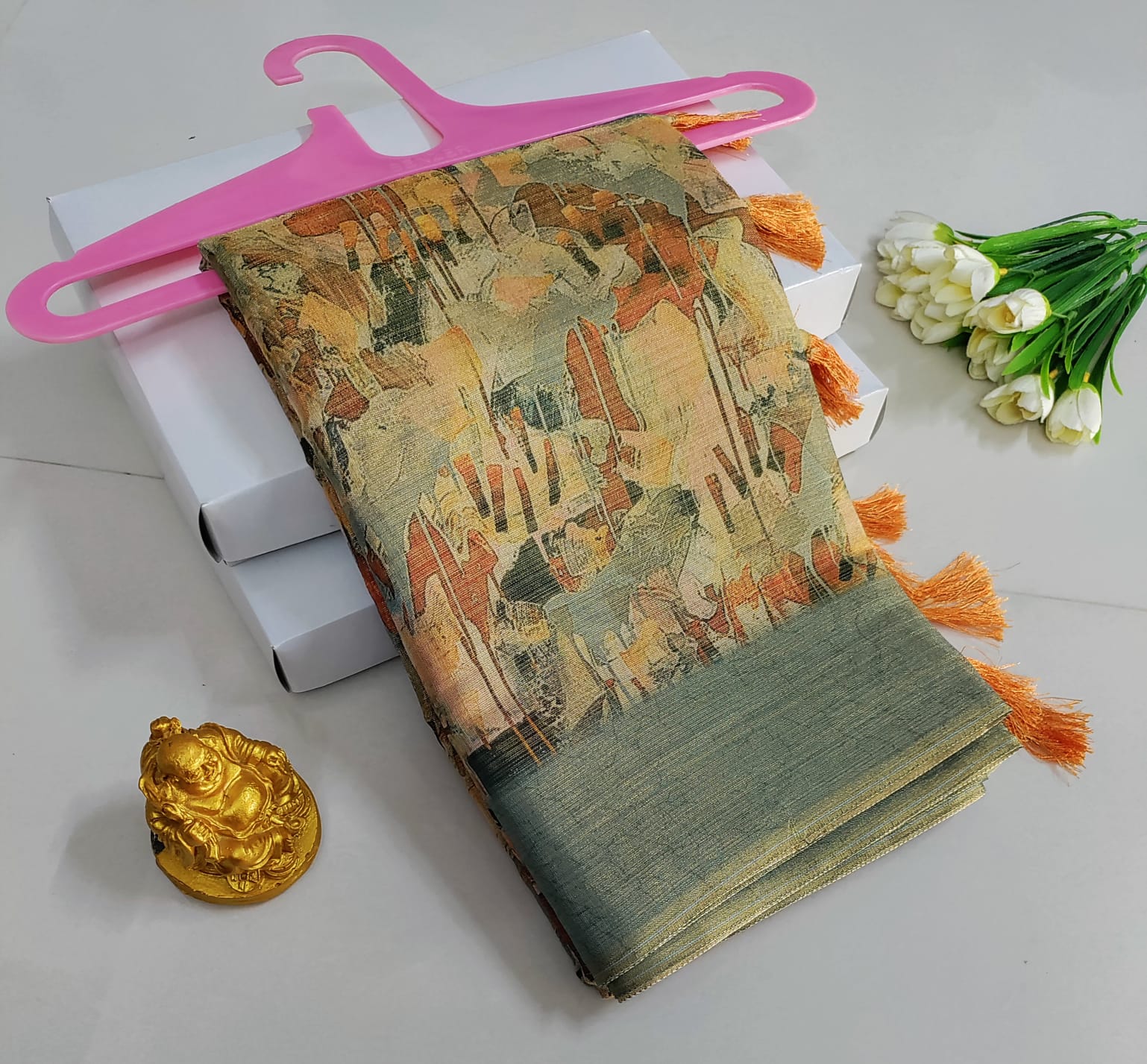 Printed Premium Cotton Glow Saree