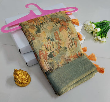 Printed Premium Cotton Glow Saree