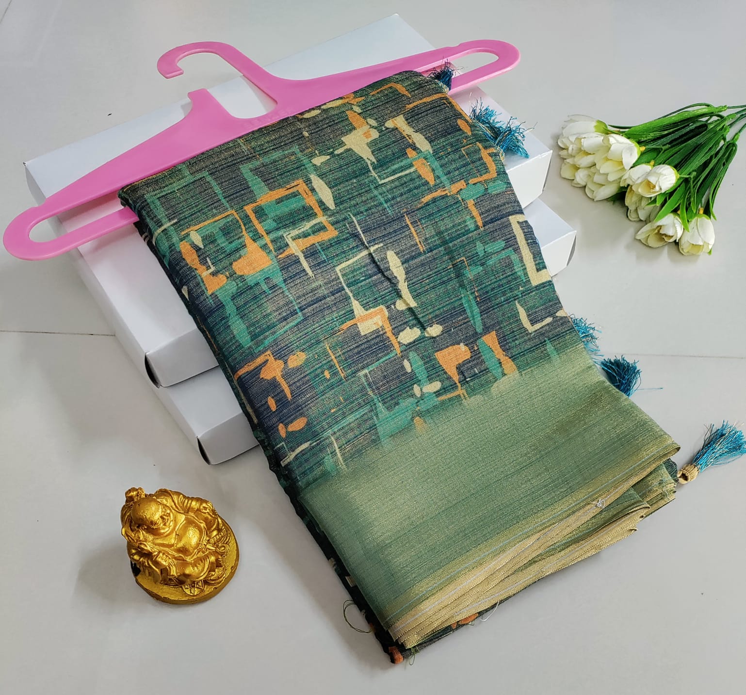 Printed Premium Cotton Glow Saree