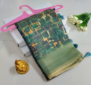 Printed Premium Cotton Glow Saree