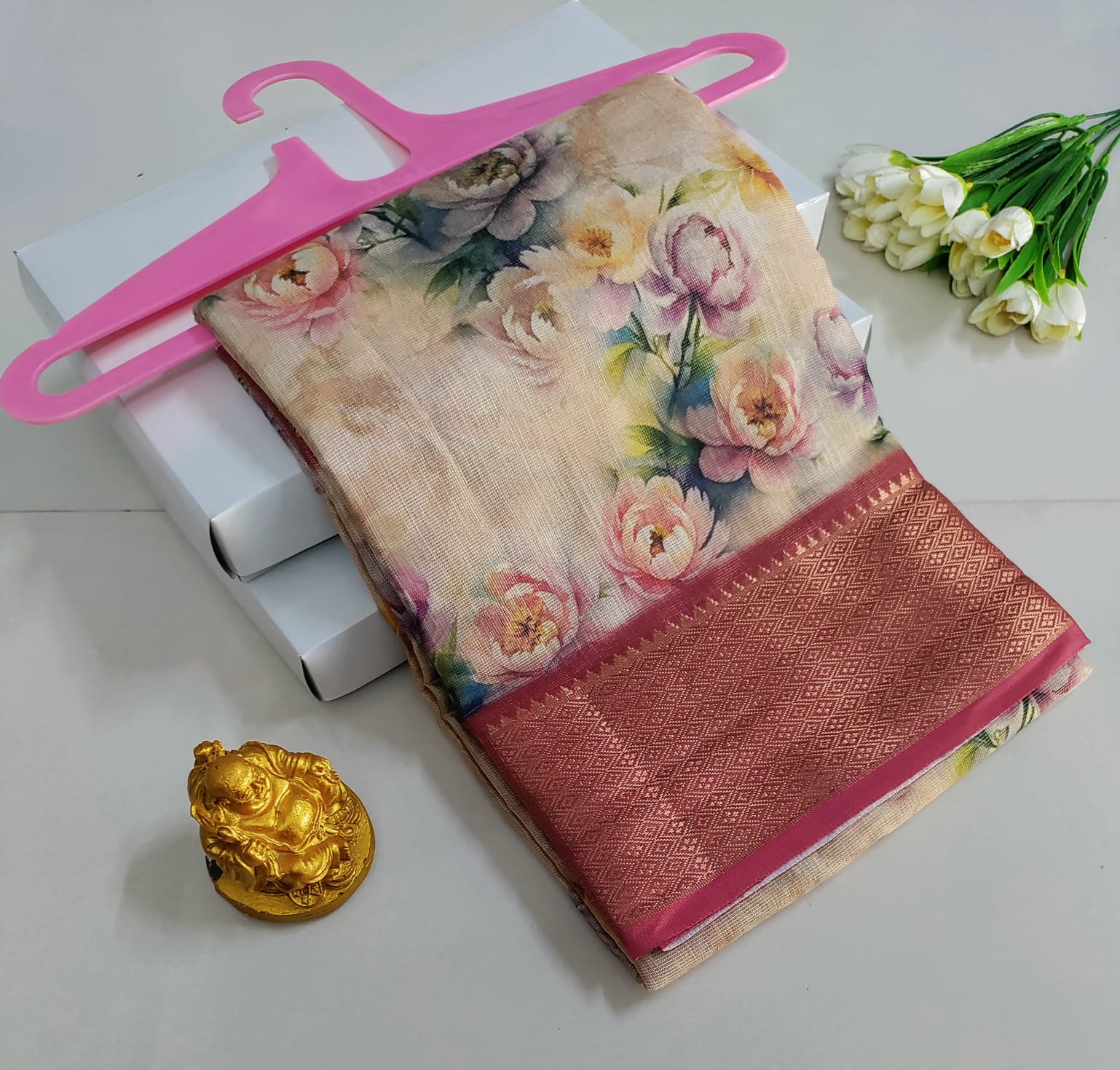 Printed Premium Cotton Glow Saree