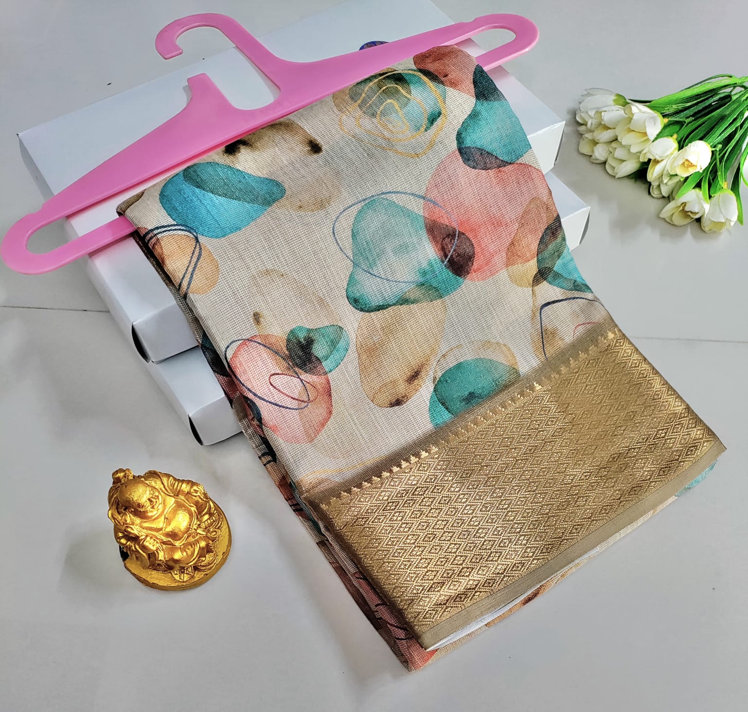 Printed Premium Cotton Glow Saree