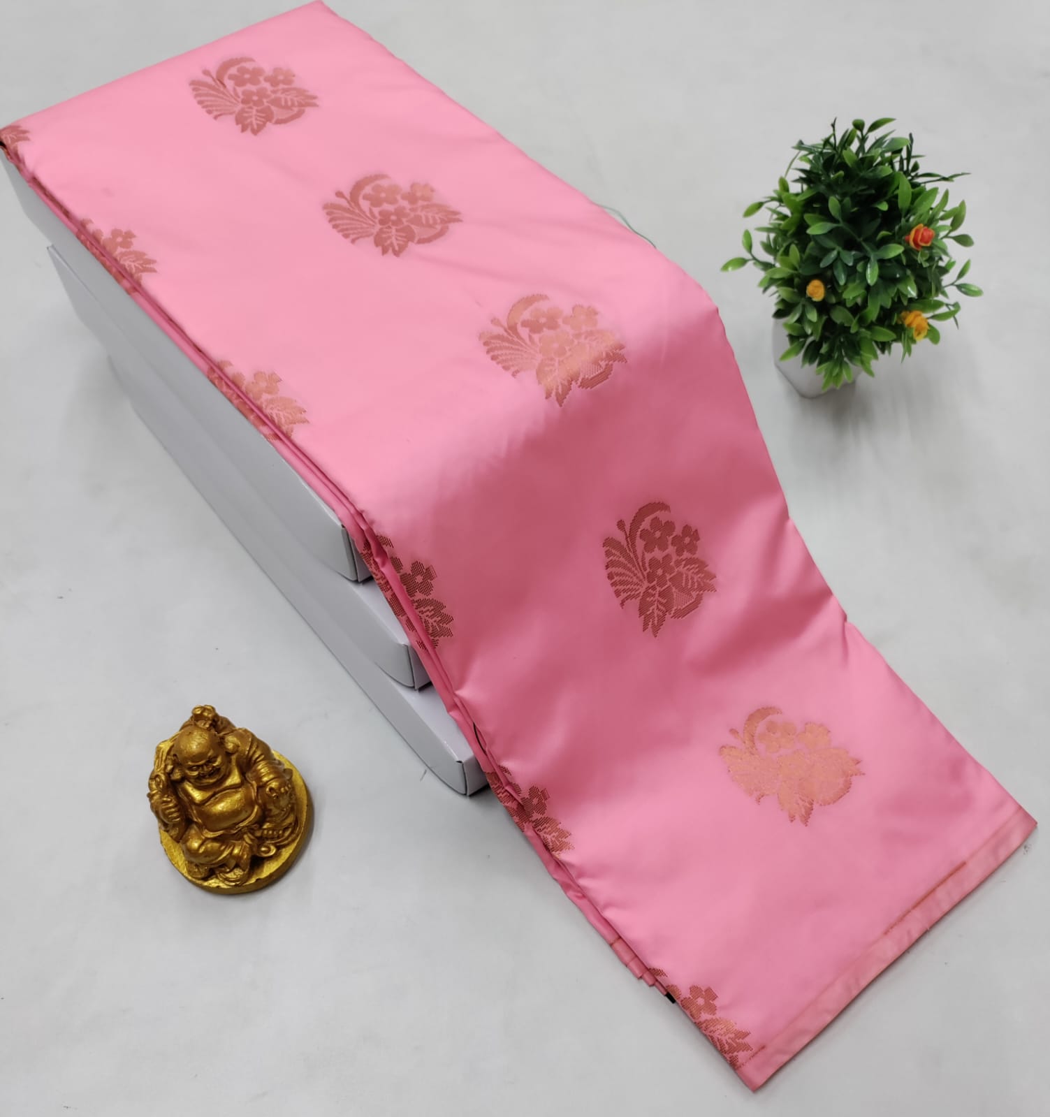 Baby Pink Soft Silk Saree