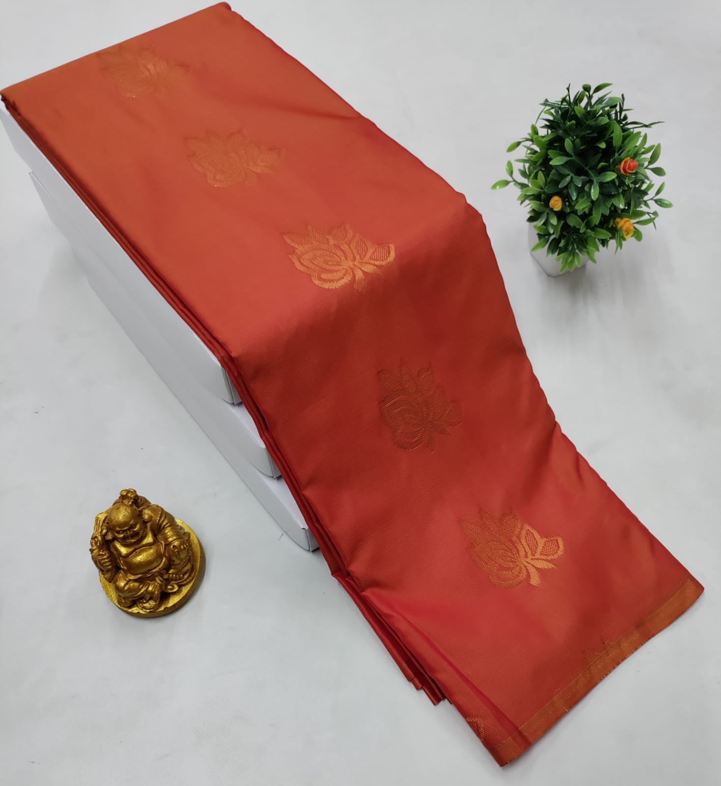 Orange Soft Silk Saree