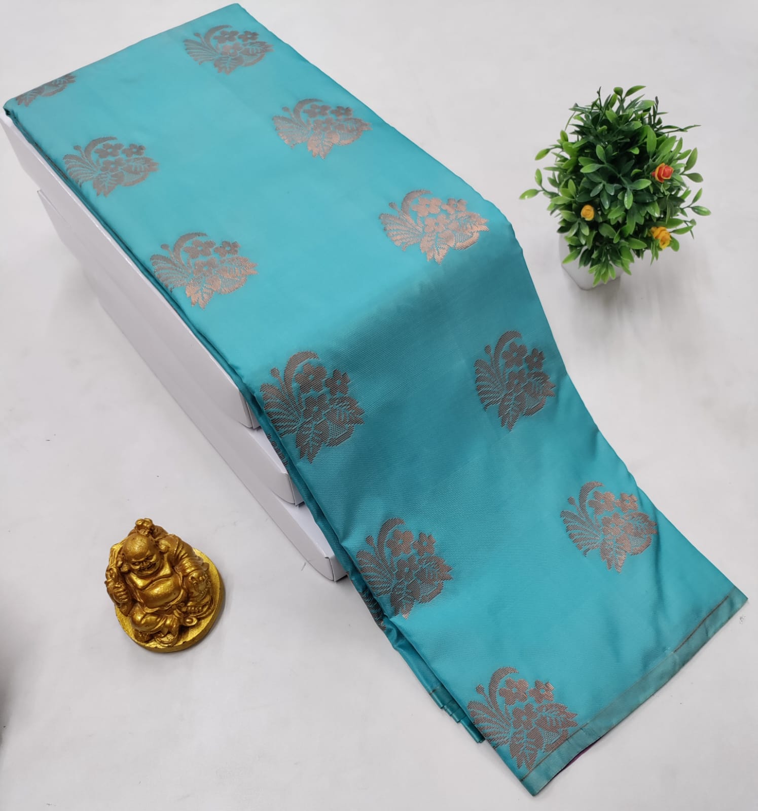 Sky Blue Soft Silk Saree