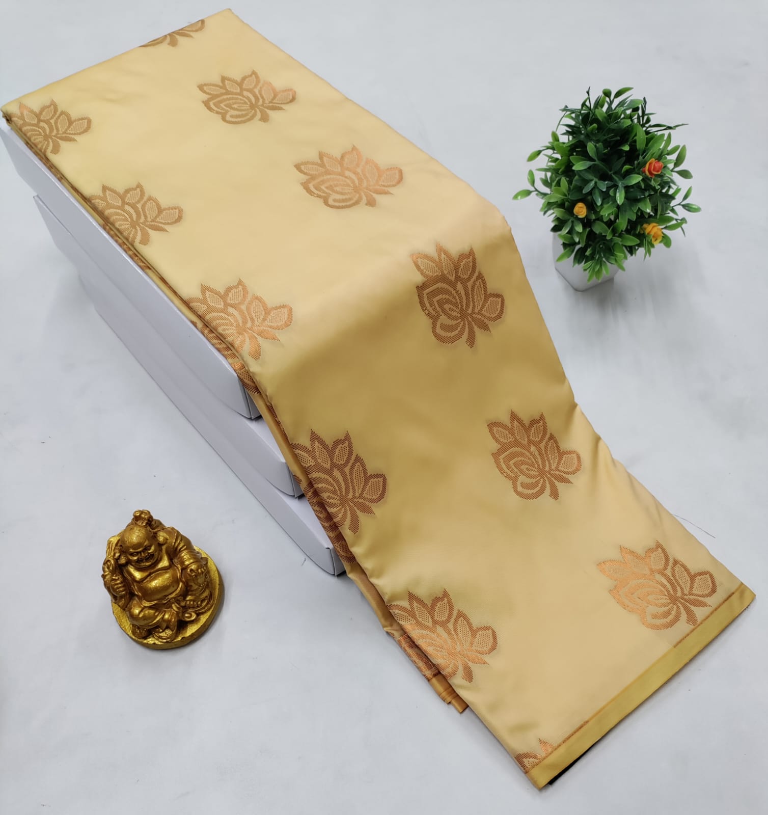 Sandal Colour Soft Silk Saree