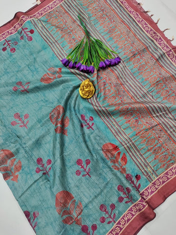 Premium Fancy Digital Floral Saree