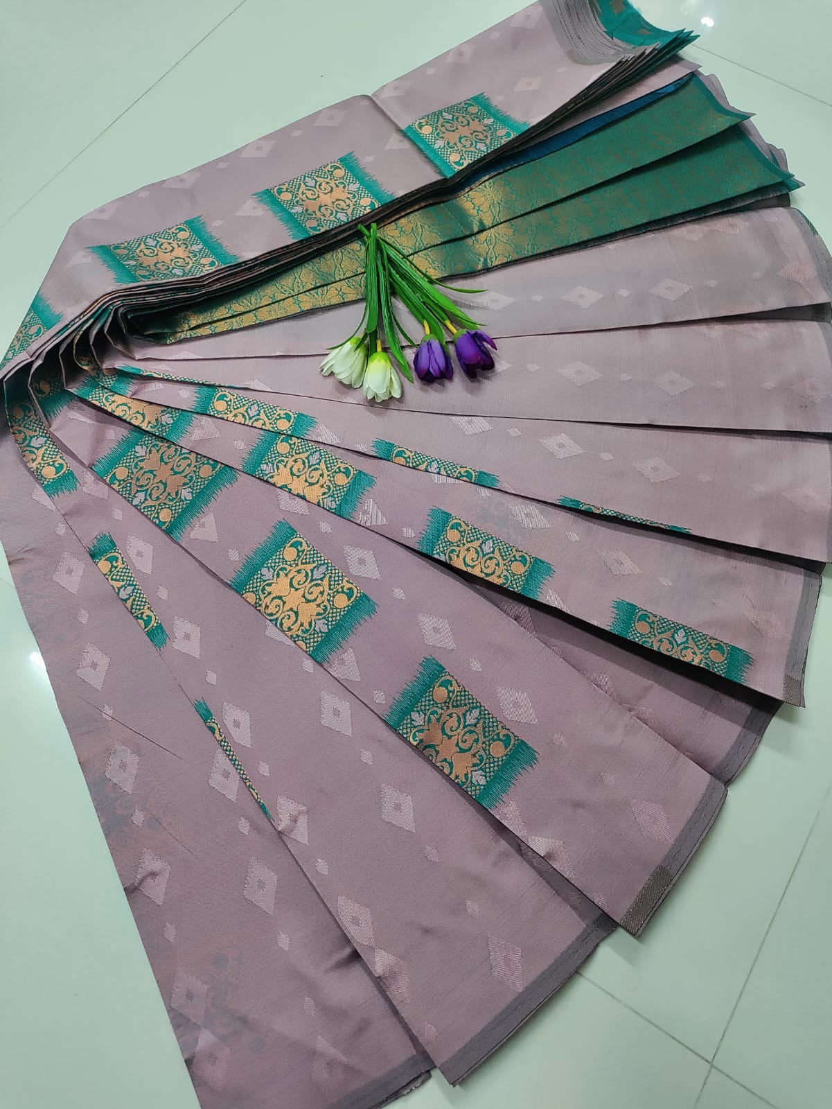 Peach Soft Silk Saree