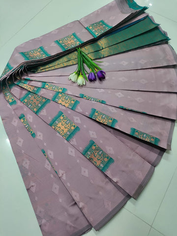 Peach Soft Silk Saree