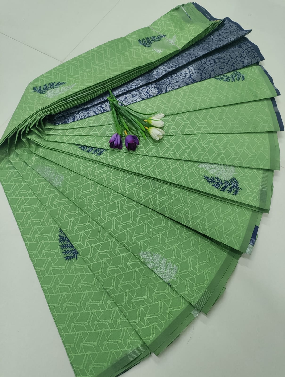 Mint Green Soft Silk Saree