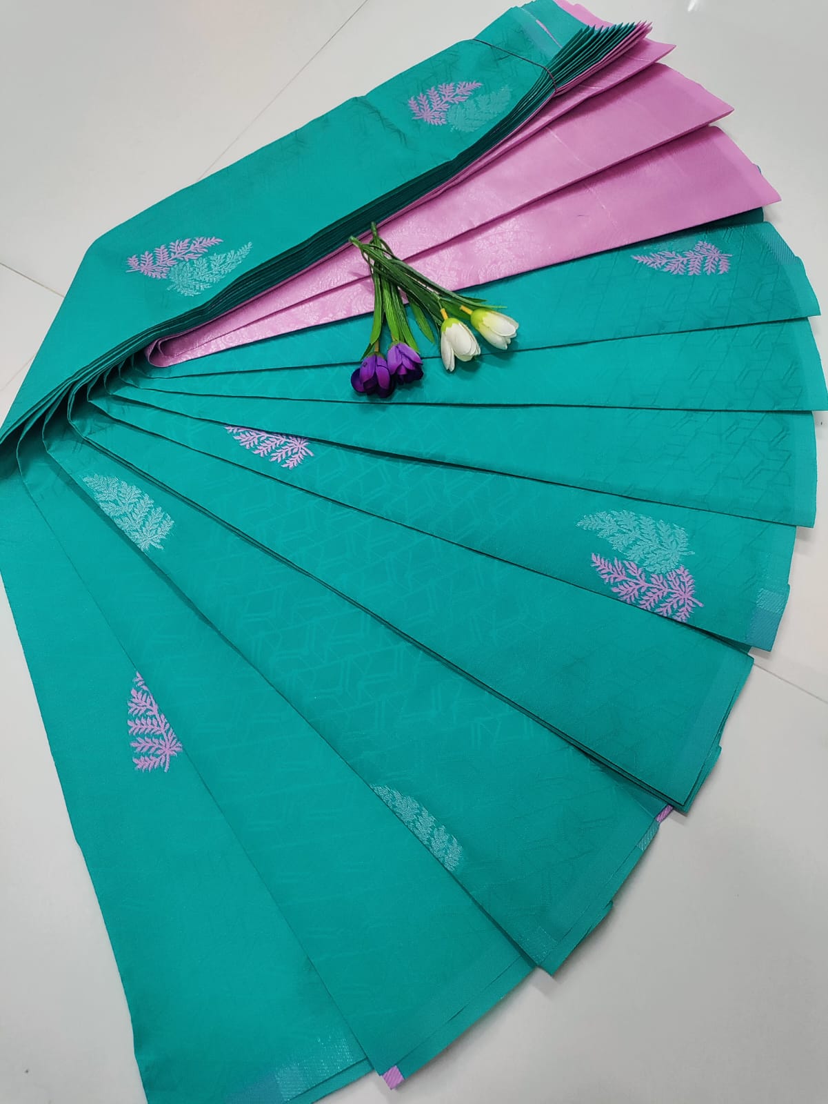Teal Rexona Soft Silk Saree