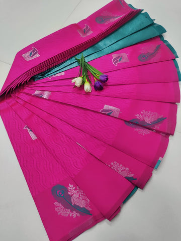 Pink Soft Silk Saree