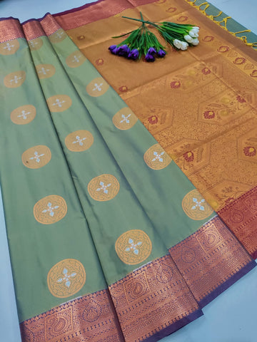 Royal Meena Soft Silk Saree with Dual Tone Contrast Pallu