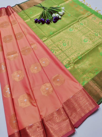 Royal Meena Soft Silk Saree with Dual Tone Contrast Pallu
