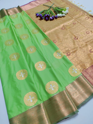 Royal Meena Soft Silk Saree with Dual Tone Contrast Pallu