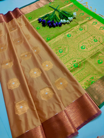 Royal Meena Soft Silk Saree with Dual Tone Contrast Pallu