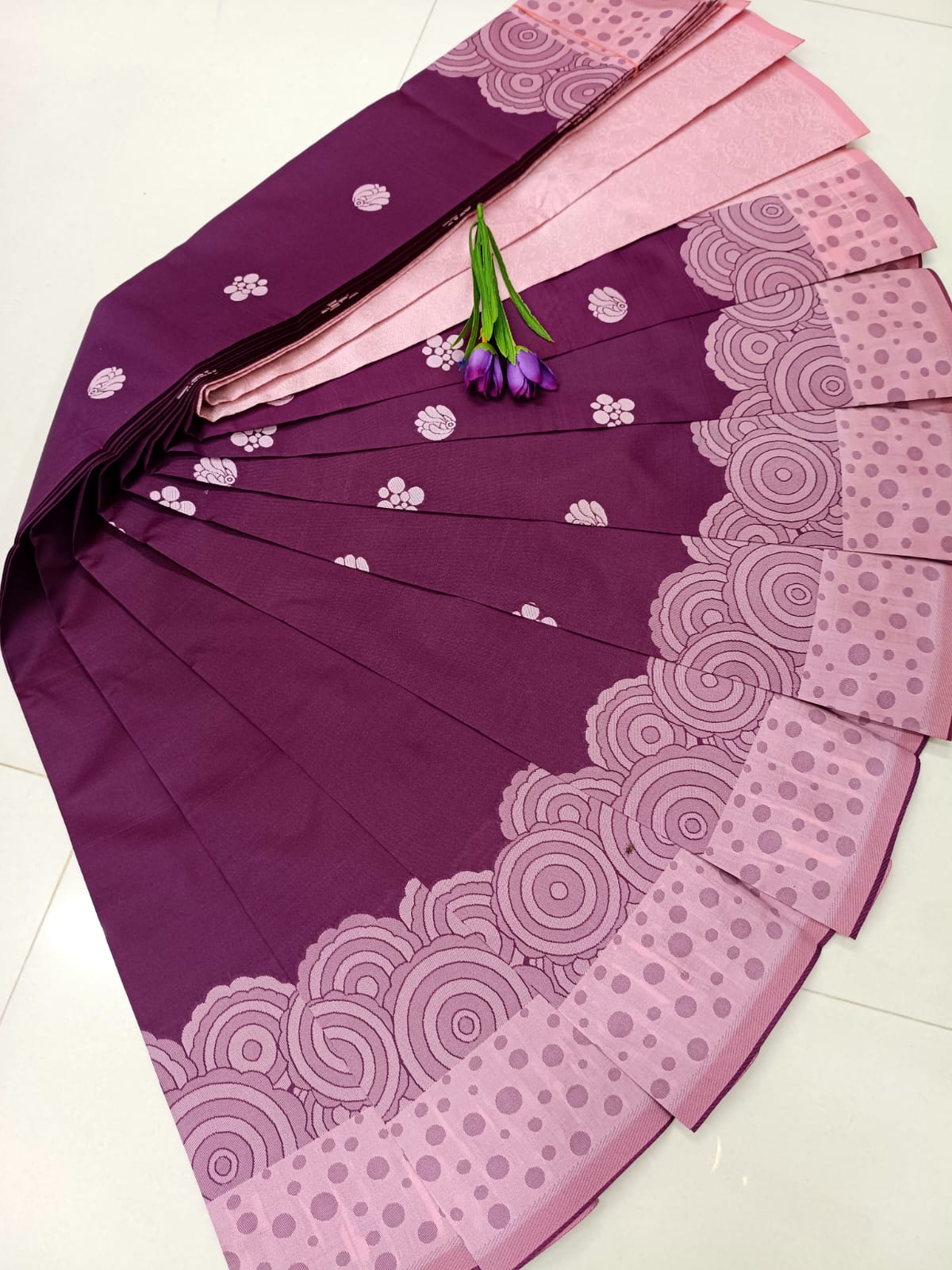 Magenta with Baby Pink – Traditional Soft Silk Saree