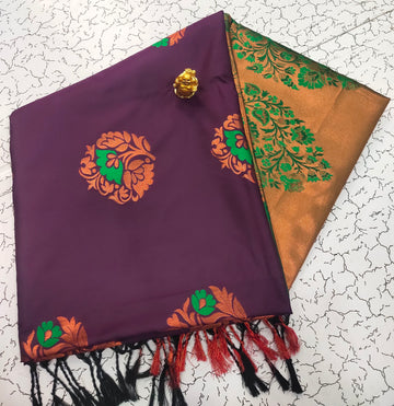Nagapalam Meena Butta Soft Silk Saree
