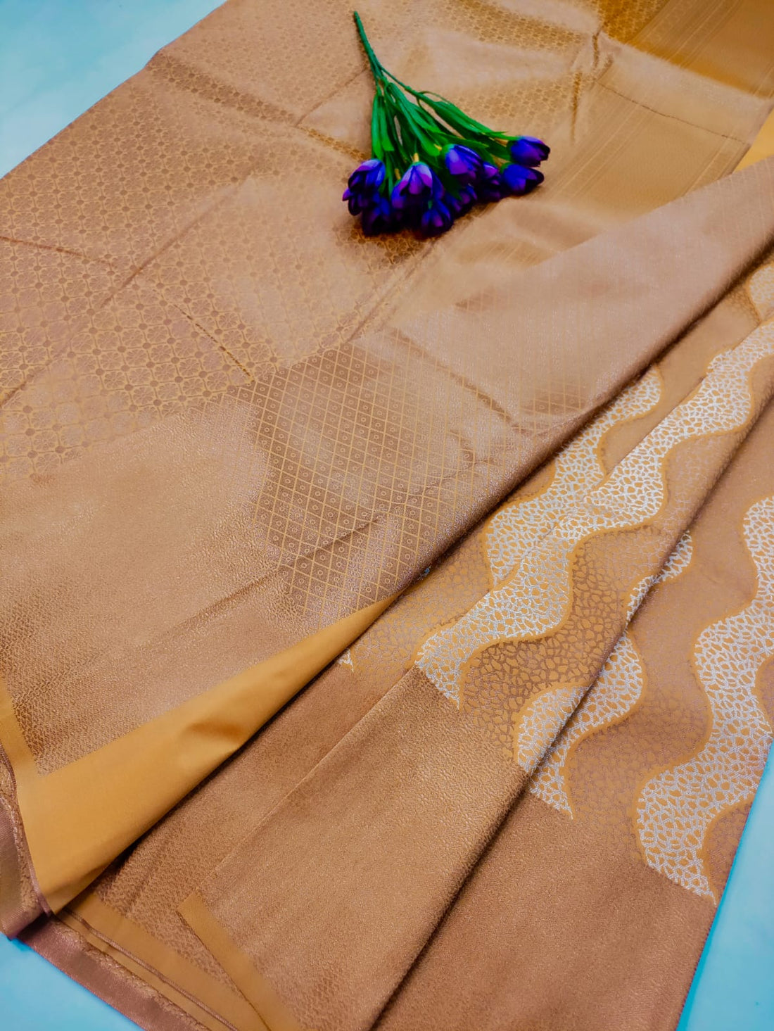 Royal Mustard Glow – Unique Design Silk Wedding Saree