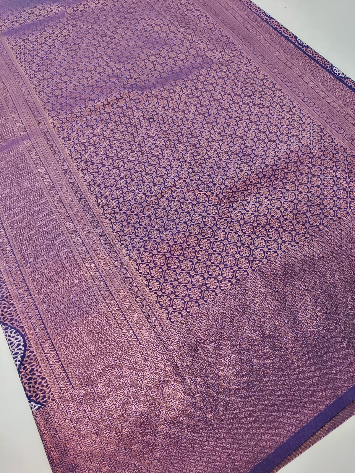 Royal Blue Majesty – Unique Design Silk Wedding Saree