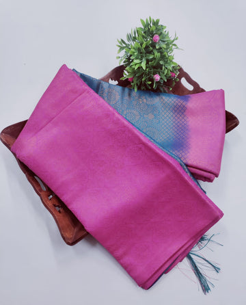 Dual Elegance – Softy Silk Saree