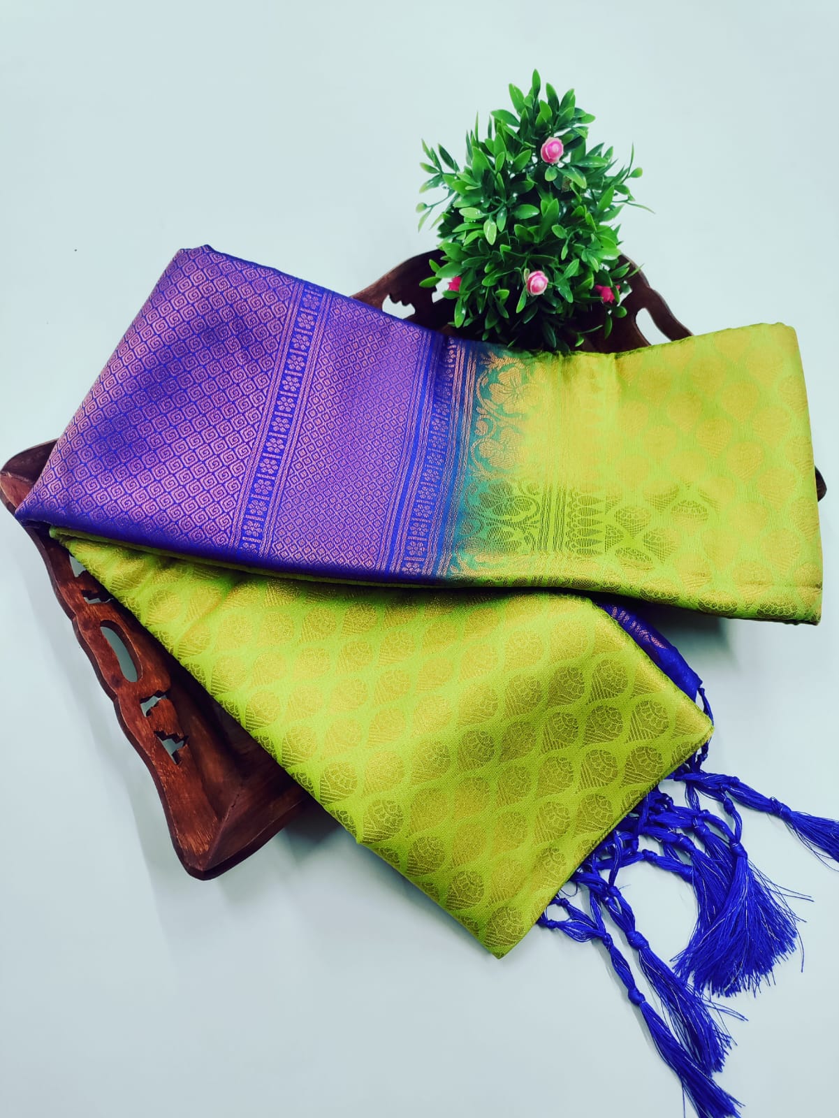 Dual Elegance – Softy Silk Saree