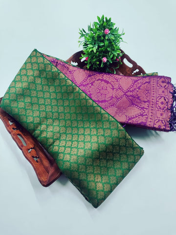 Dual Elegance – Softy Silk Saree