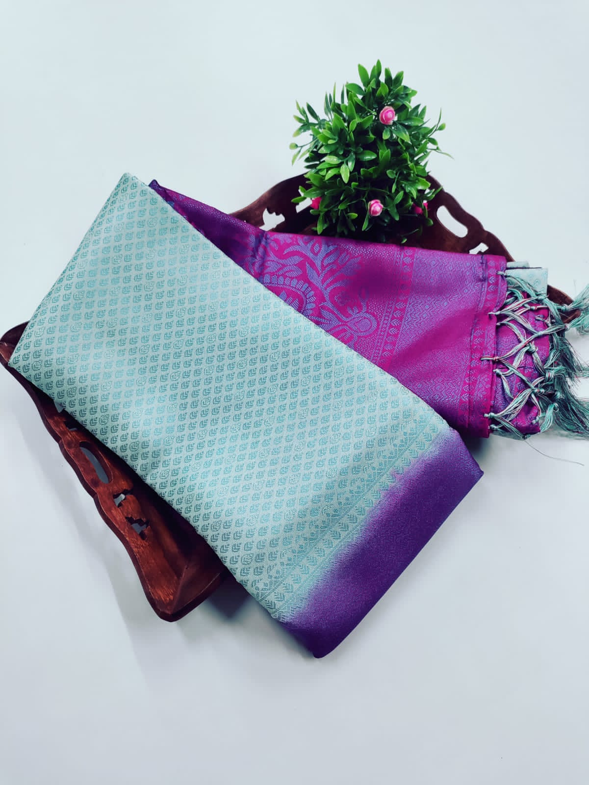 Dual Elegance – Softy Silk Saree
