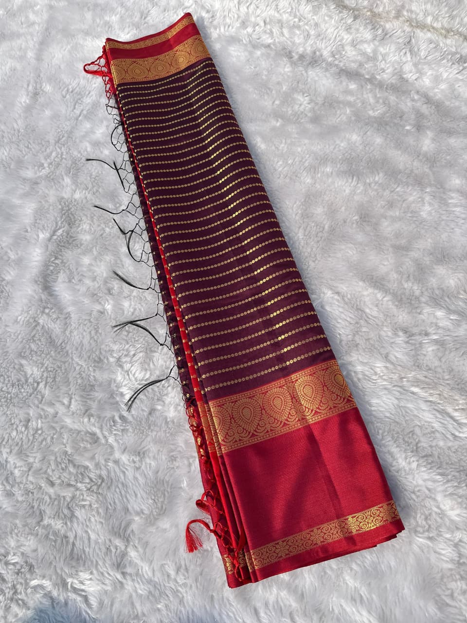 Classic Heritage – Kattan Silk Saree (Maroon Colour)