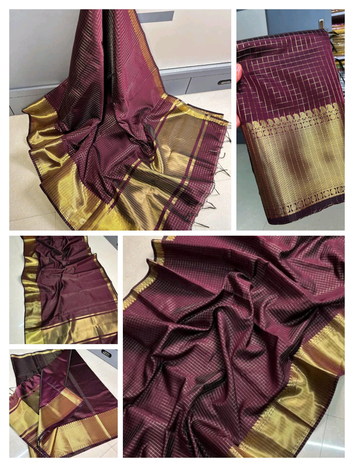 Elegant Tradition – Kattan Silk Saree (Maroon Colour)