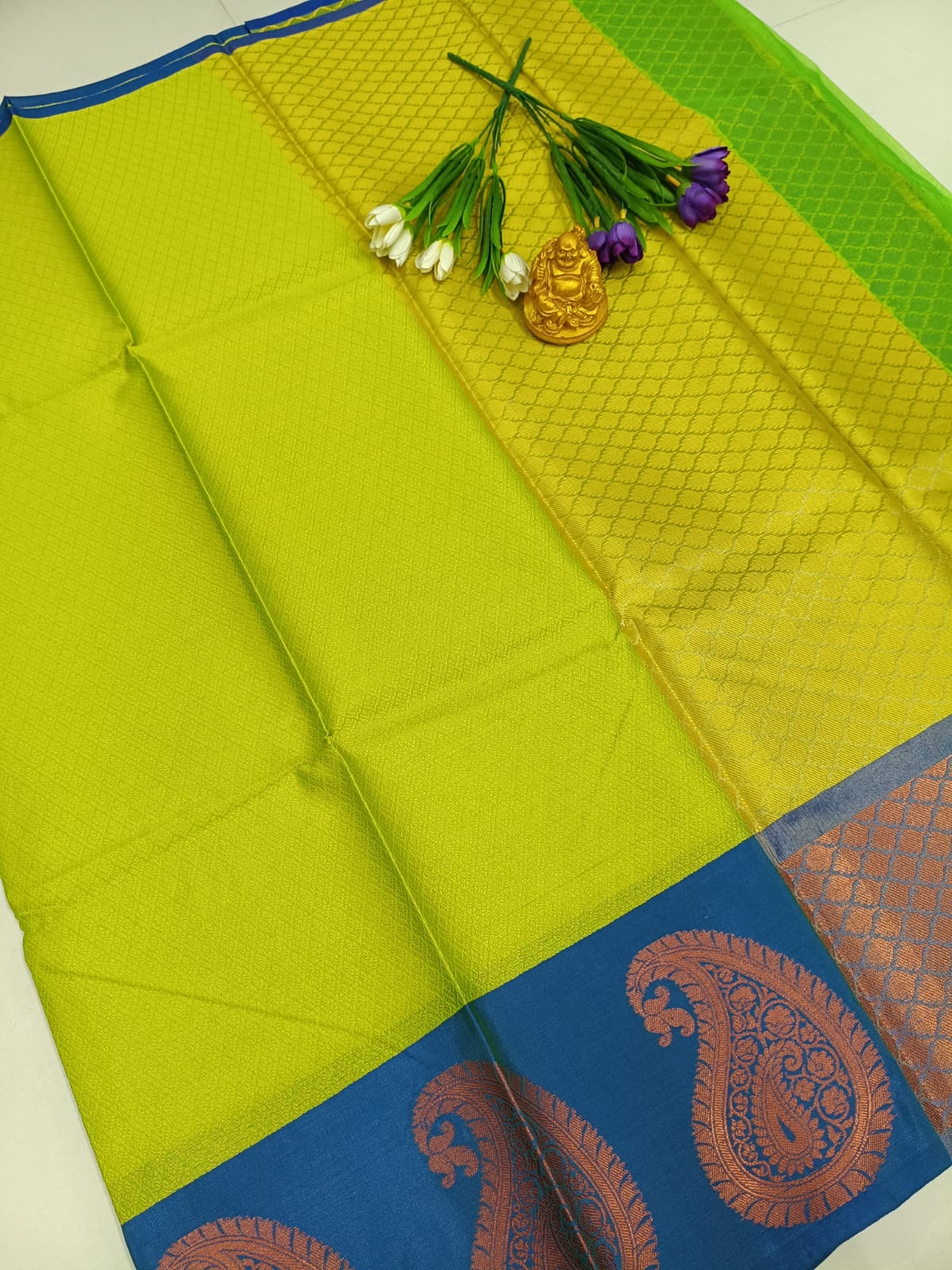 Lime GREEN– Fancy Silk Saree