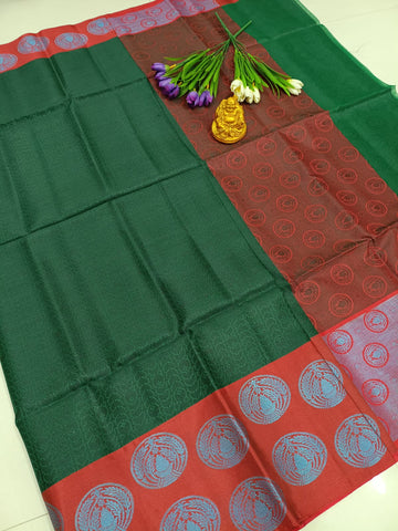Bottle Green Elegance – Fancy Silk Saree