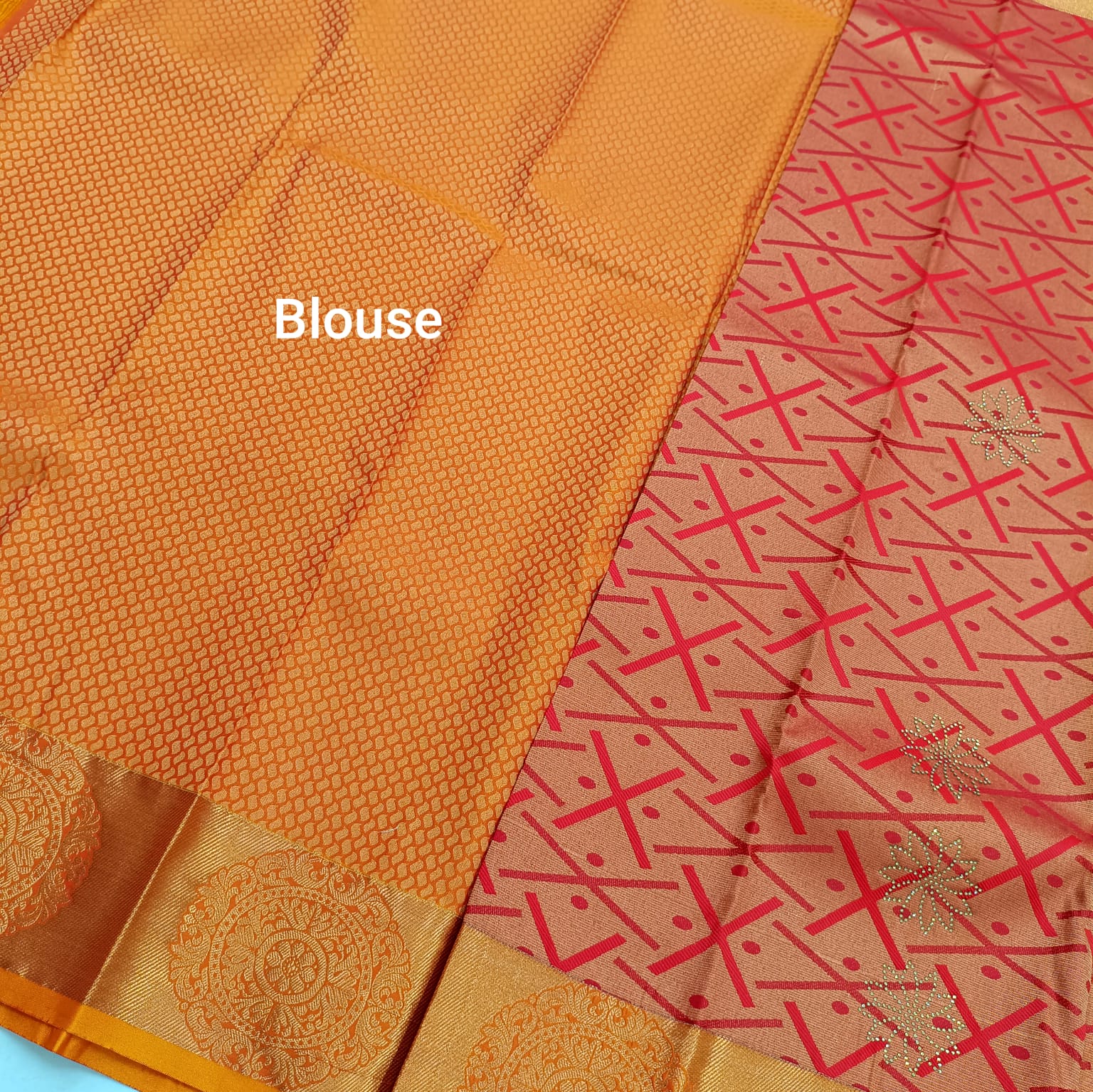 Royal Red Kanjivaram Wedding Saree with Stone Work