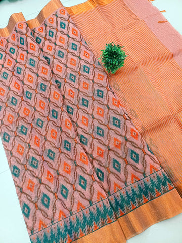 Pochampally Tissue Cotton Saree