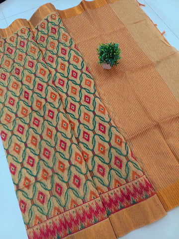 Pochampally Tissue Cotton Saree