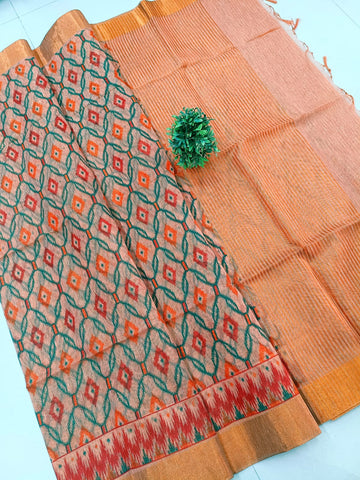 Pochampally Tissue Cotton Saree