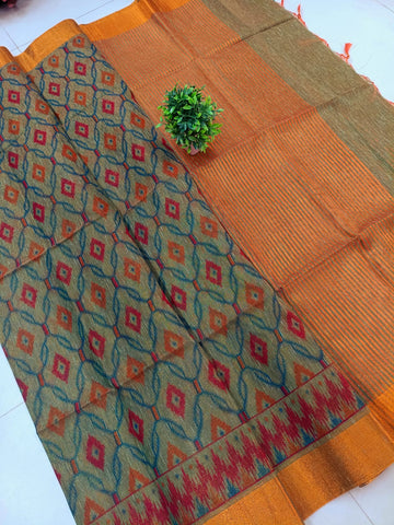 Pochampally Tissue Cotton Saree