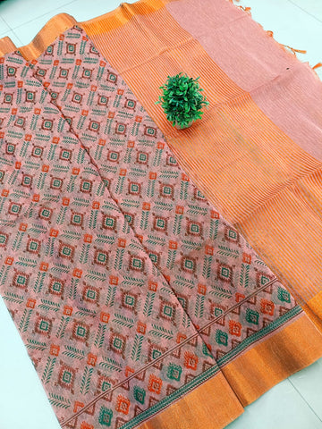 Pochampally Tissue Cotton Saree