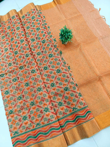 Pochampally Tissue Cotton Saree