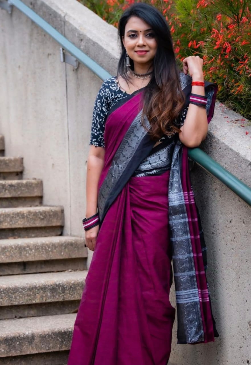 Premium Pure Mercerised Cotton Saree