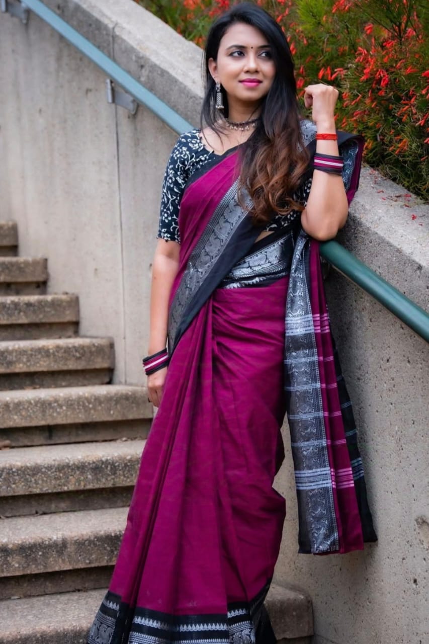 Premium Pure Mercerised Cotton Saree