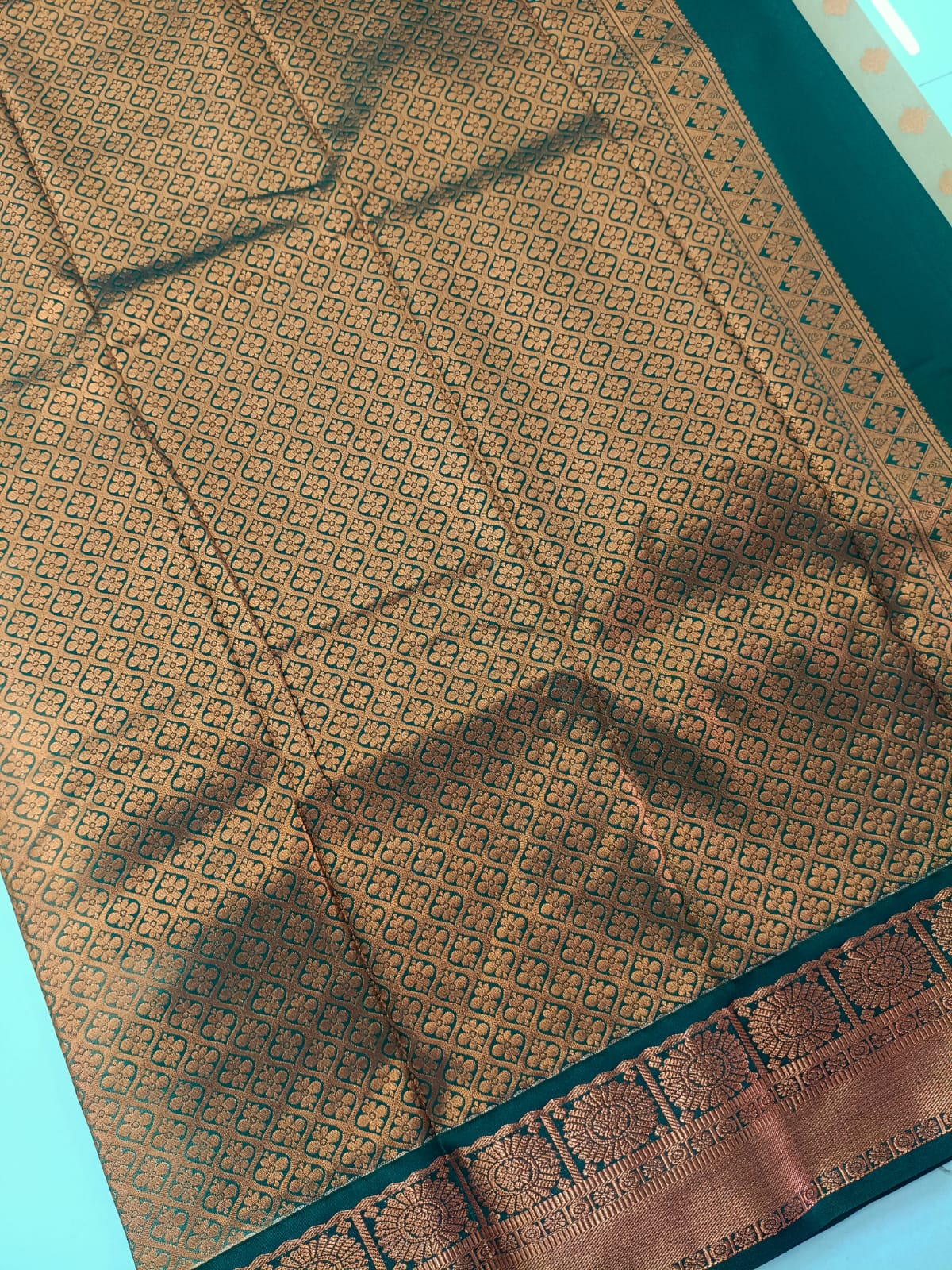Cream Kanjivaram Soft Silk Saree