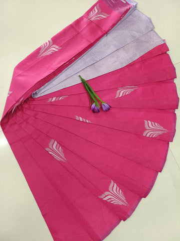 Jemmi Gold – Pink Soft Silk Saree