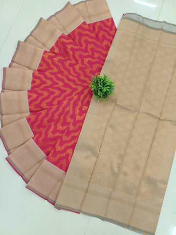 SAMRUTHI Soft Silk Saree – Kumkumam