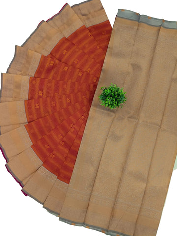 SAMRUTHI Soft Silk Saree – Maroon with Peacock Motifs