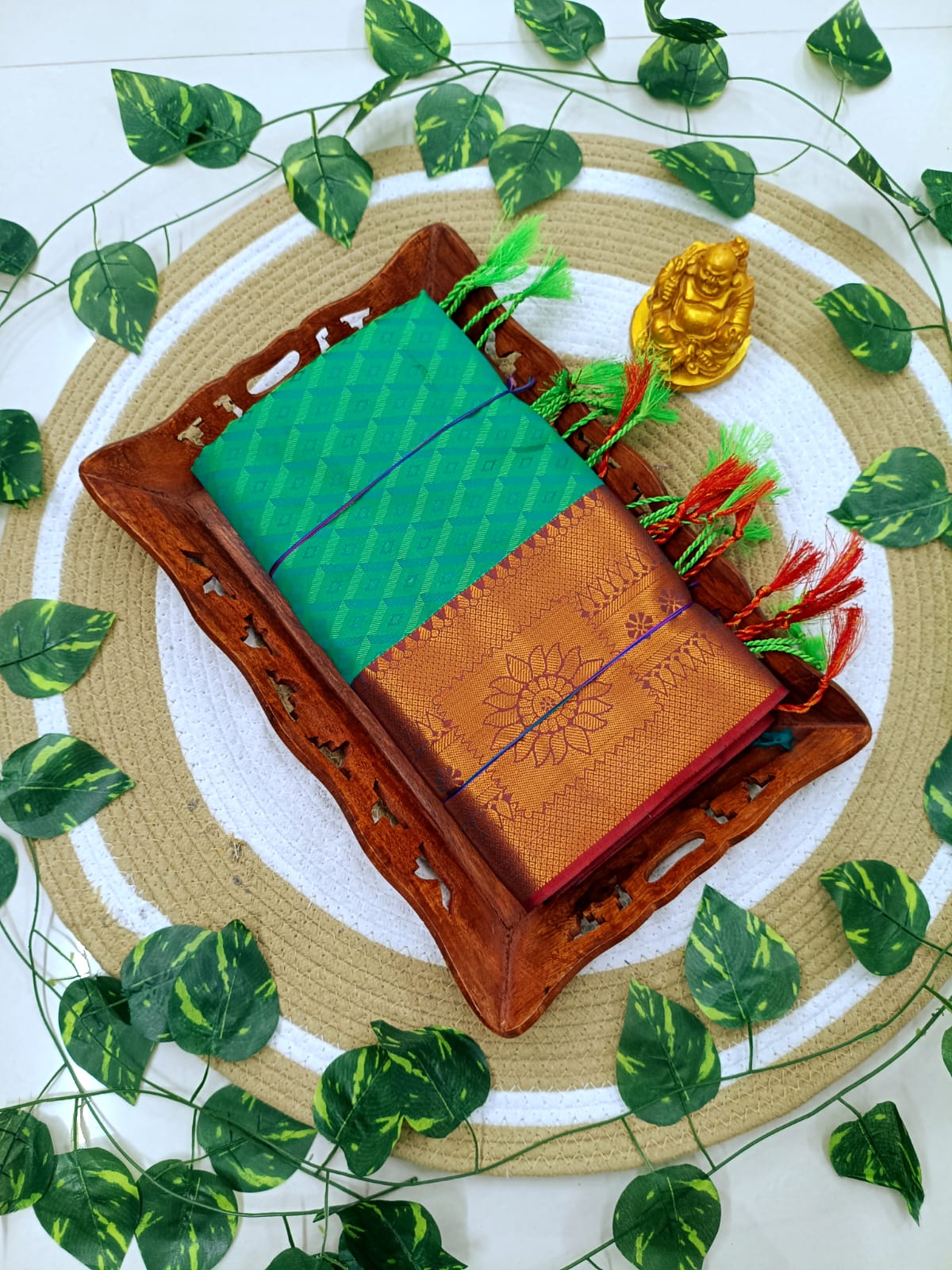Kanjivaram Embossed Soft Silk Saree