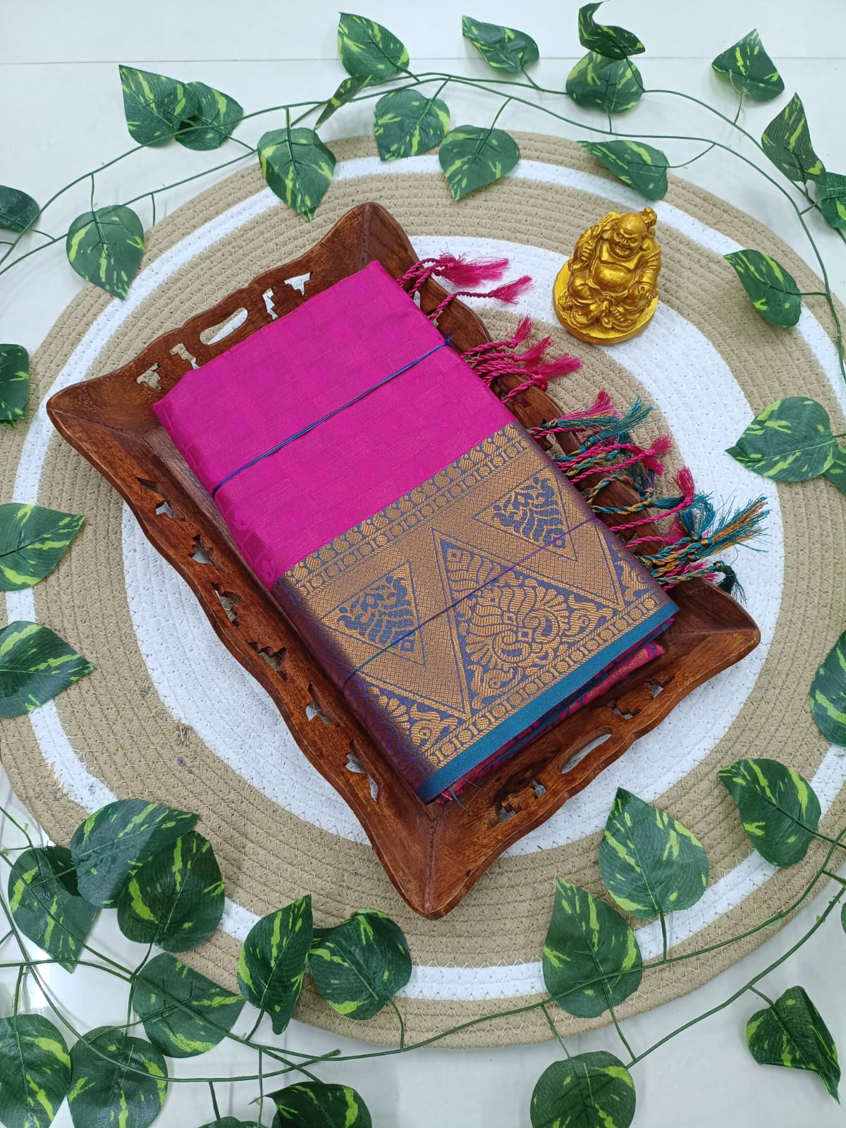 Kanjivaram Embossed Soft Silk Saree