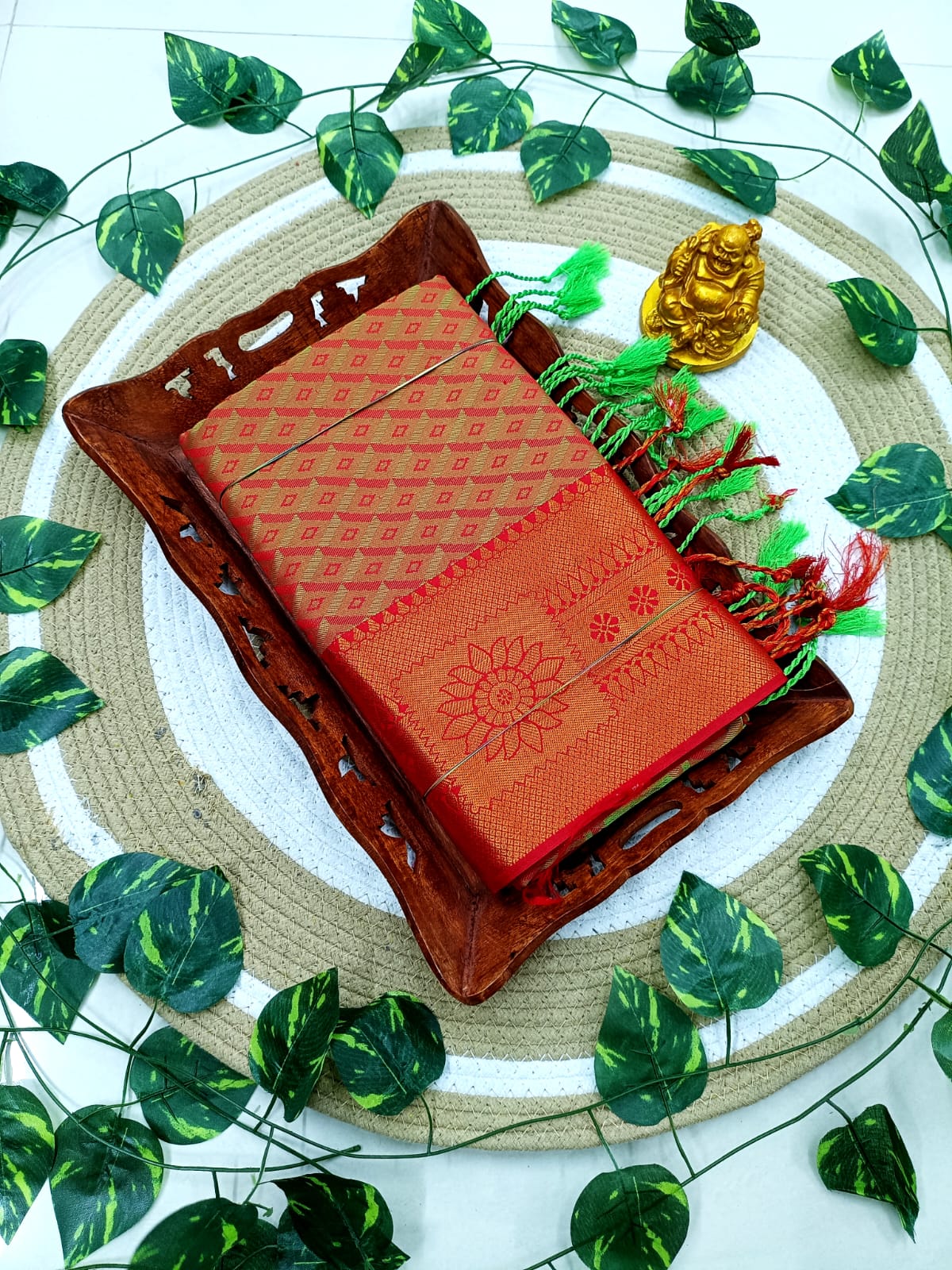 Kanjivaram Embossed Soft Silk Saree
