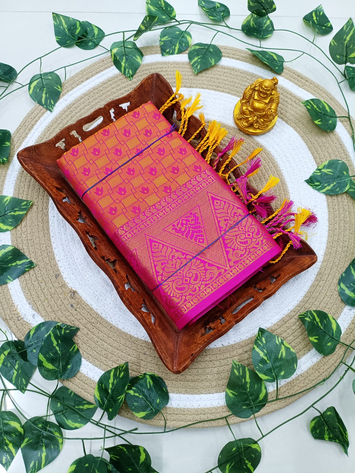 Kanjivaram Embossed Soft Silk Saree