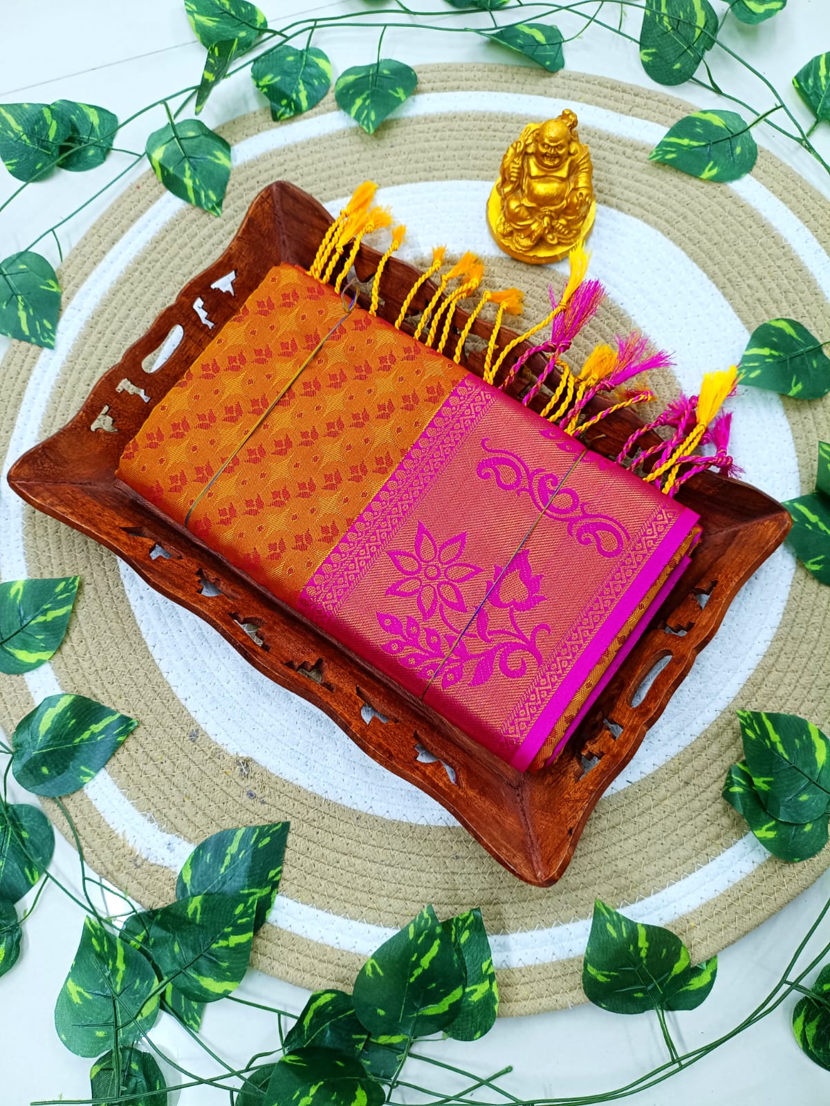 Kanjivaram Embossed Soft Silk Saree